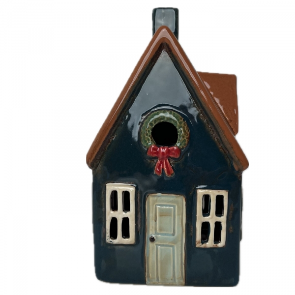 Porcelánový domeček na svíčku 12x19x11cm Typ C