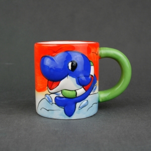 Porcelánový hrnček delfín 13cm