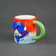 Porcelánový hrnček delfín 13cm