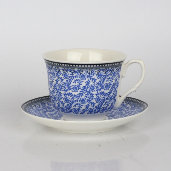 Porcelánový hrnček modré kvety 7cm