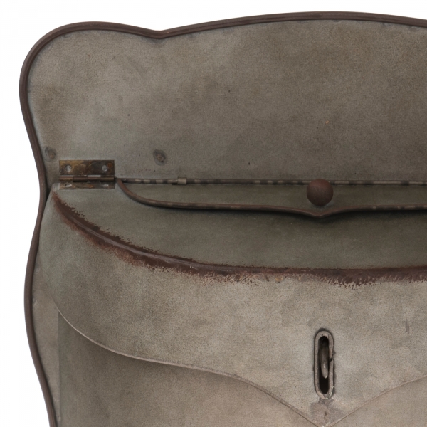 Poštová schránka béžová 28 x 38 x 9,5 cm kovová s patinou