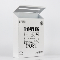 Poštová schránka čierno-biela 22x6x30cm