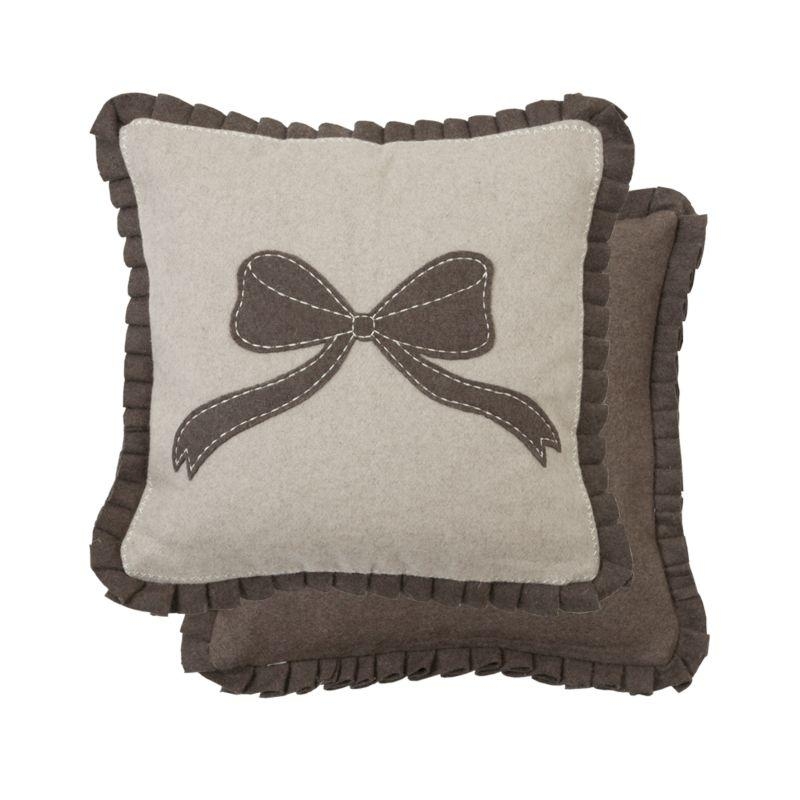 Povlak na vankúš s mašľou 40x40cm