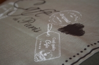 Obliečka na vankúš Café de Paris šedý 40x40cm