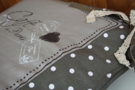 Obliečka na vankúš Café de Paris šedý 40x40cm