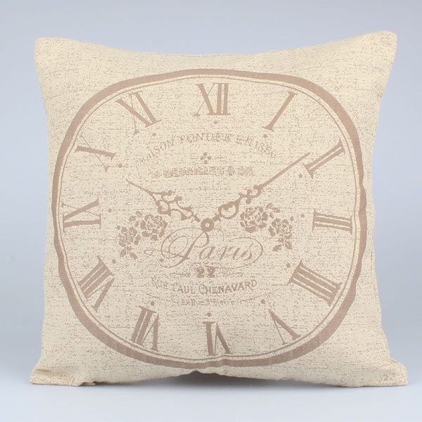 Povlak na vankúš hodiny Paris svetlý 40x40cm