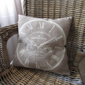 Povlak na vankúš hodiny Paris tmavý 40x40cm