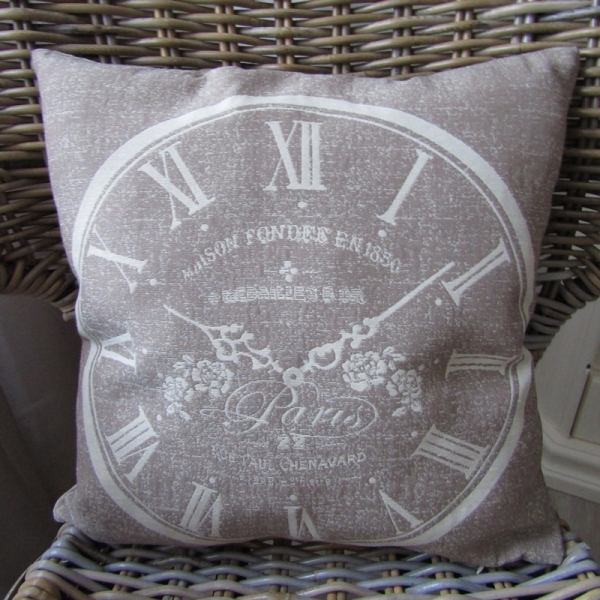 Povlak na vankúš hodiny Paris tmavý 40x40cm