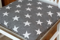 Povlak na vankúš hviezdy šedý 40x40cm