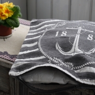 Povlak na vankúš s kotvou šedý 40x40cm