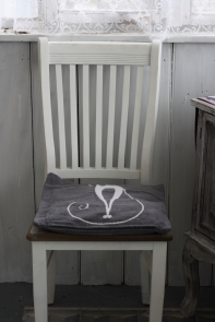 Povlak na vankúš šedý s mačkou 40x40cm