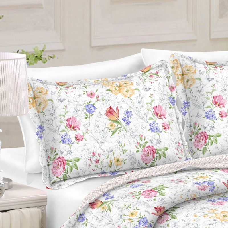 Prehoz na jednolôžko+1 vankúš, rozkvitnutá záhrada