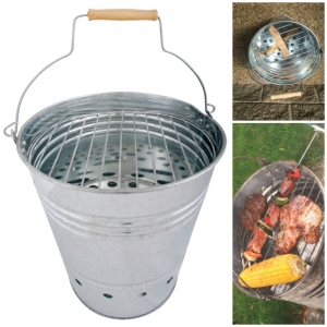 Prenosný gril BBQ kýblik 35x30,5x33,8cm
