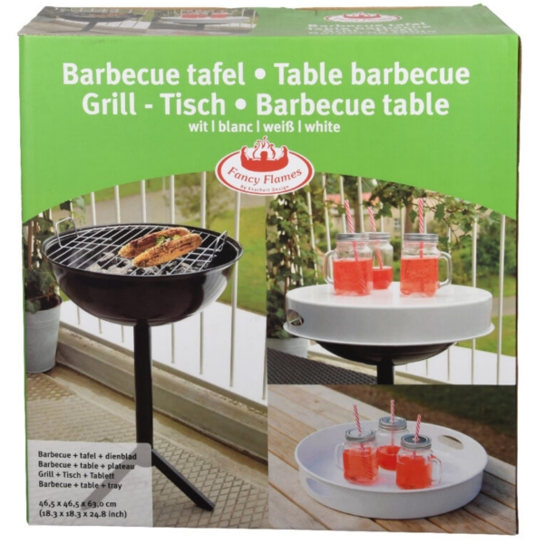 Gril na balkón stolík s poklopom 46,5 cm