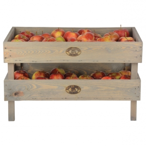 Prepravka drevená dvojposchodová 57,1 x 36,8 x 19 cm stohovatelná