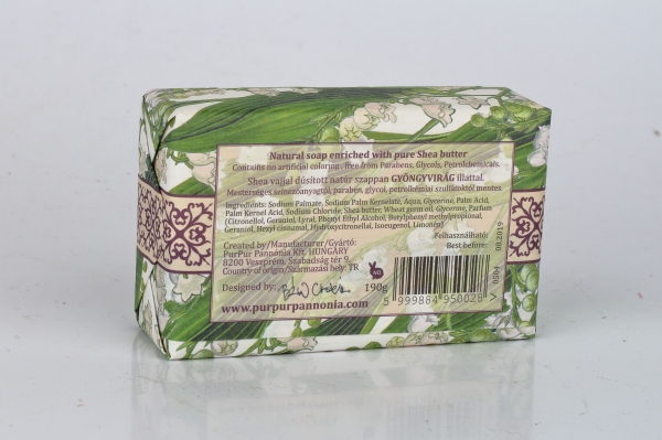 Prírodné mydlo s bambuckým maslom Purpur Pannónia konvalinka 190g