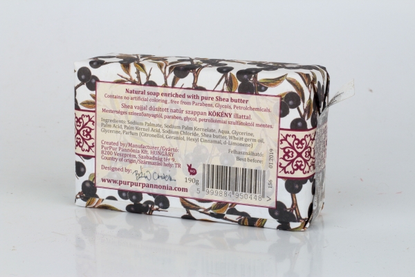 Prírodné mydlo s bambuckým maslom Purpur Pannónia Sloe berry 190g
