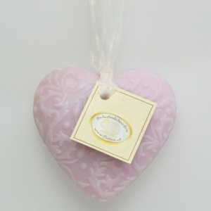 Prírodné mydlo srdce na šnúrke, orgován
