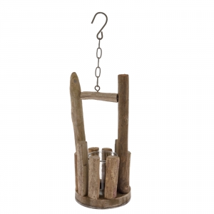 Prírodný svietnik so sklom natur