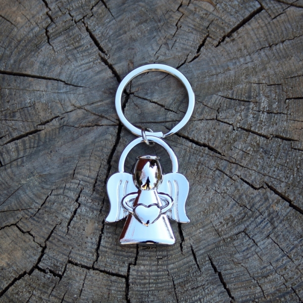 Prívesok anjel strieborný na kľúče