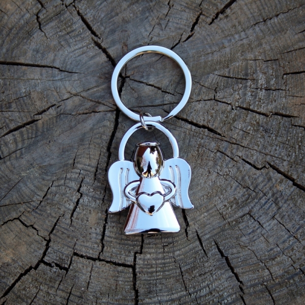 Prívesok anjel strieborný na kľúče
