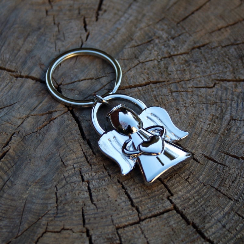 Prívesok anjel strieborný na kľúče