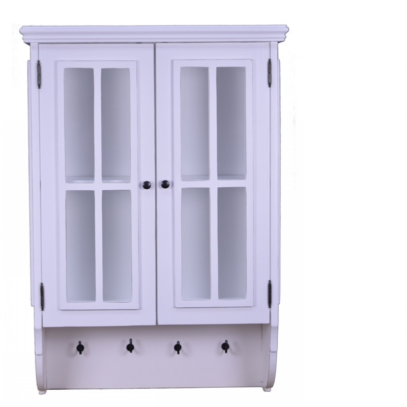 Presklená police s háčikmi 70x101cm