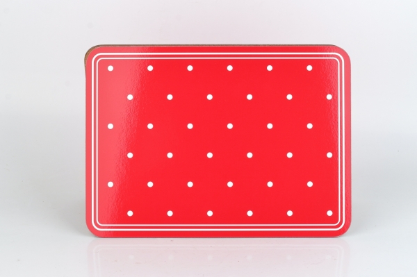 Prestieranie na stôl červené s bodkami sada 2ks 29×21×0,5cm