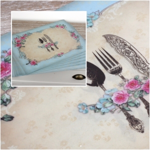 Prestieranie na stôl vintage príbory (set 6ks) 45x35cm