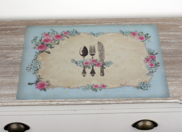 Prestieranie na stôl vintage príbory (set 6ks) 45x35cm