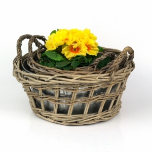 Prútený truhlík / kvetináč set 3ks