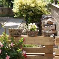 Prútený truhlík / kvetináč set 3ks