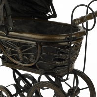 Prútený kočík pre bábiky 72x30x57cm