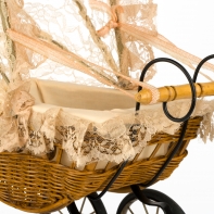 Prútený košík pre bábiky 38x20x35cm