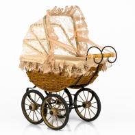 Prútený košík pre bábiky 38x20x35cm