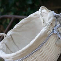 Prútený kôš biely priemer 28cm