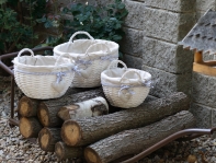 Prútený kôš biely priemer 36CM