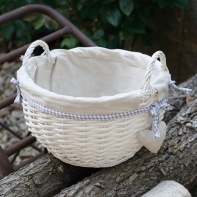 Prútený kôš biely priemer 36CM