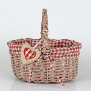 Prútený kôš červený 26x19x13cm