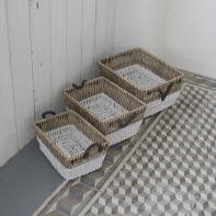 Prútený kôš hranatý (3 ks) 35/40/47 cm