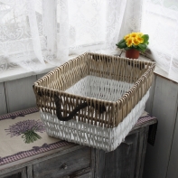 Prútený kôš hranatý (3 ks) 35/40/47 cm