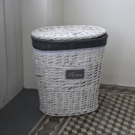 Prútený kôš na bielizeň s látkou 57cm