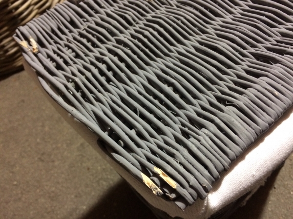 Prútený kôš na bielizeň šedý 42x32x24cm II.akosť