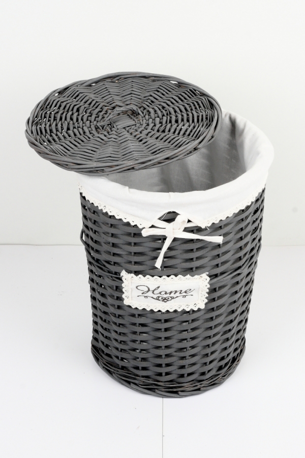 Prútený kôš na bielizeň tmavý HOME 40cm