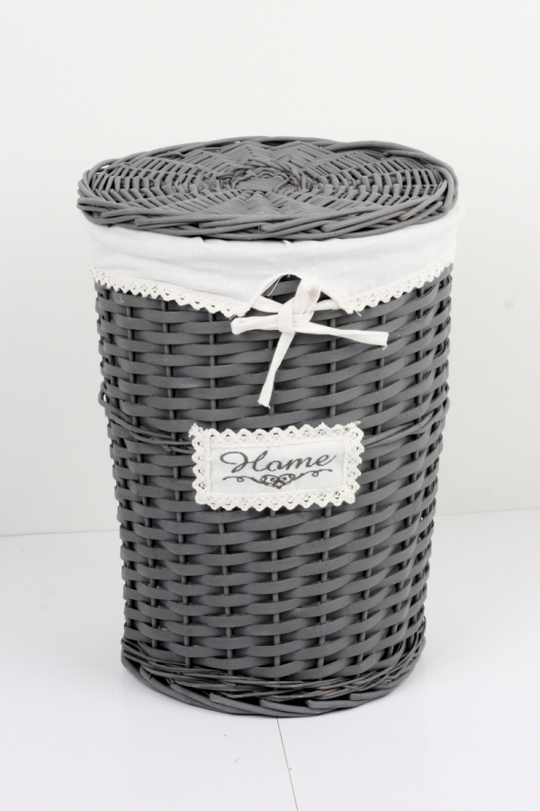 Prútený kôš na bielizeň tmavý HOME 40cm