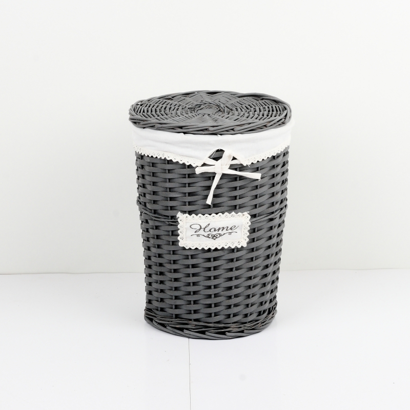 Prútený kôš na bielizeň tmavý HOME 40cm