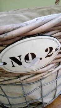 Prútený kôš s číslom guľatý strednej 30cm- vyradenú dek4739