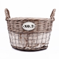 Prútený kôš s číslom guľatý strednej 30cm