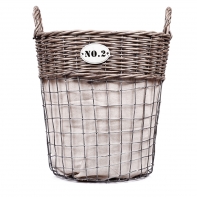 Prútený kôš s číslom vysoký stredný 34x36cm