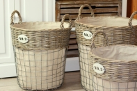 Prútený kôš s číslom vysoký veľký 38x40cm